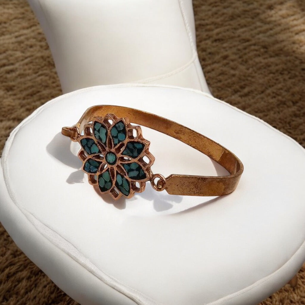 Turquoise Floral Bracelet