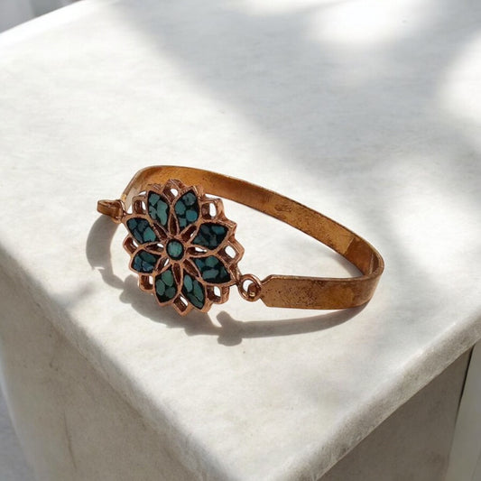 Turquoise Floral Bracelet